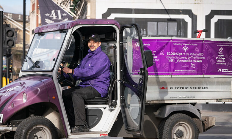 Victoria BID driver and electric vehicle